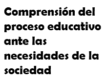 Comprensión del proceso educativo ante las necesidades de la sociedad